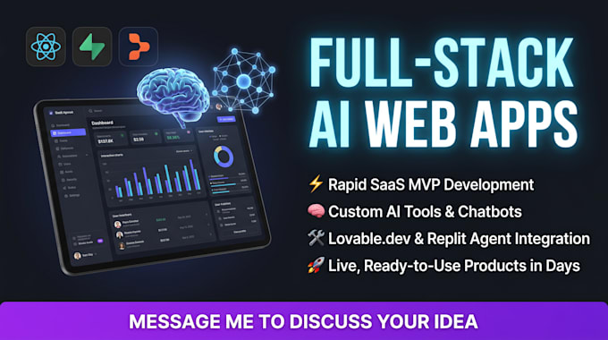 build ai mvp web application using replit agent lovable or v0