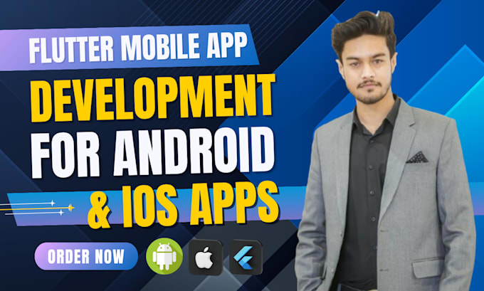 do flutter mobile app development for android and ios apps as flutter dev