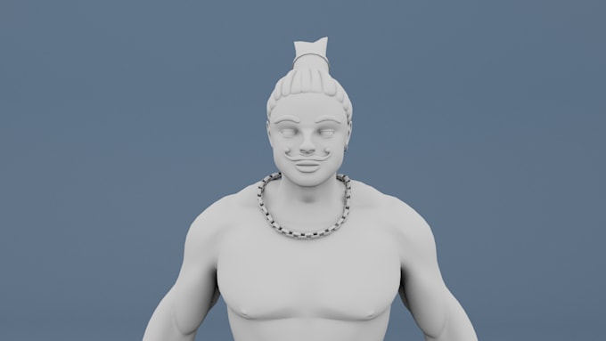 do 3d modeling character for you
