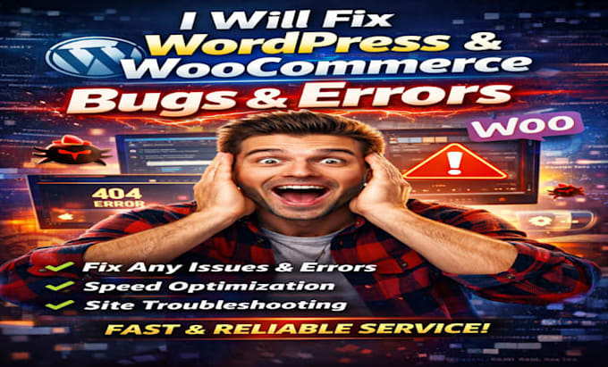 fix wordpress and woocommerce bugs and errors
