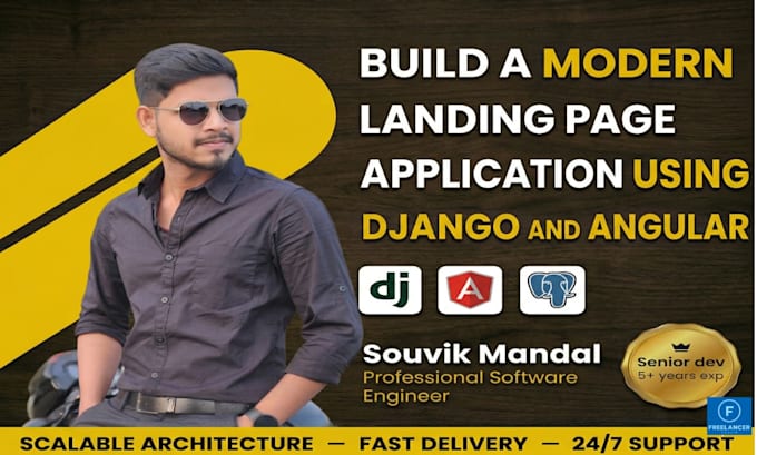 build landing page or portfolio using django and angular
