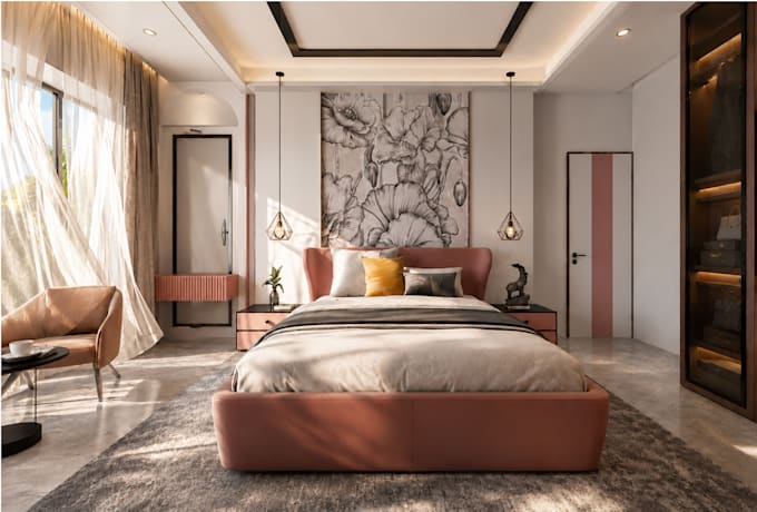create photorealistic interior design 3d rendering