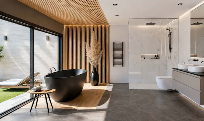 create photorealistic interior design 3d rendering