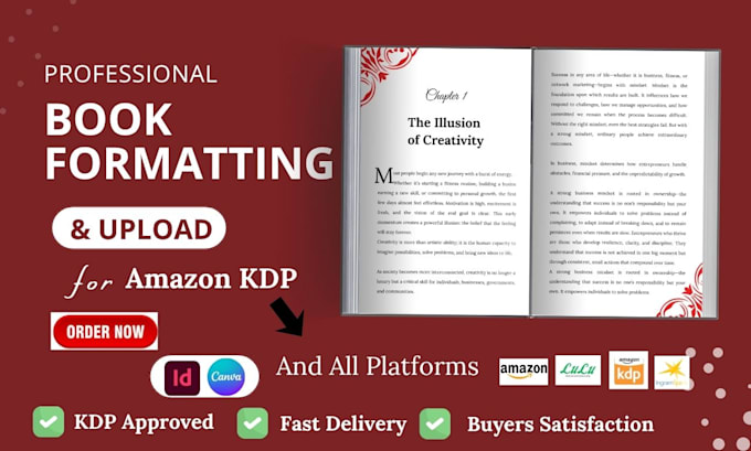 manuscript formatting, typsetting, epub formatting, ingram spark, indesign kdp