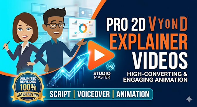 create top notch 2d animated explainer videos and vyond animated ads