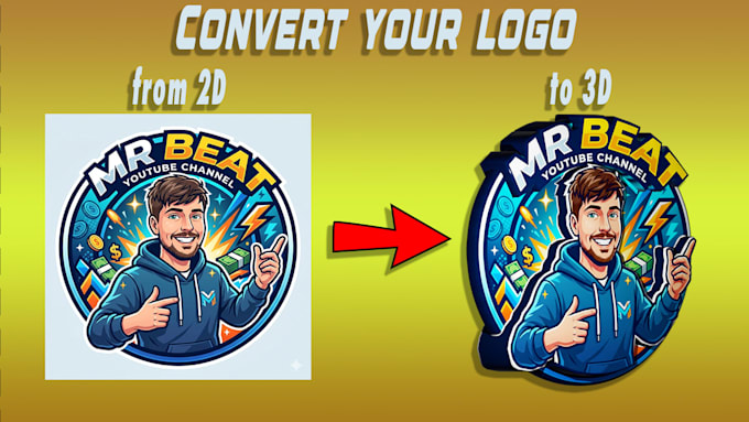 create a 3d rotating logo animation spin loop
