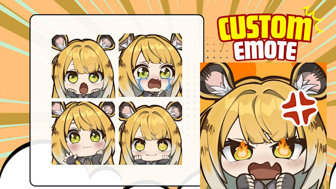 create custom vtuber emotes, twitch emotes, animated emotes