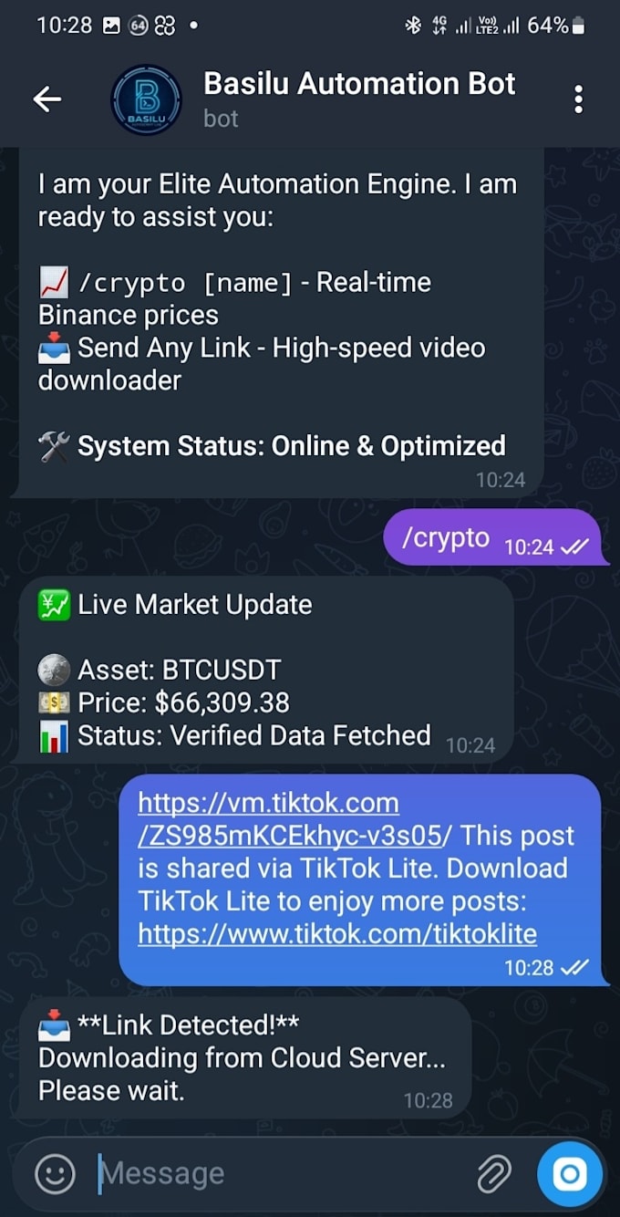 Desenvolver um bot de telegram personalizado profissional usando python