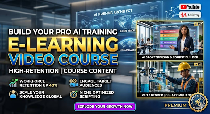 create ai training videos, elearning courses, and video course content