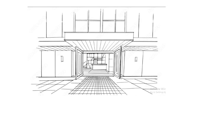 draw architectural interior and exterior building