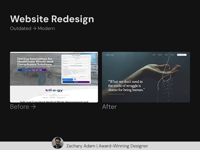 redesign your outdated website into a modern high converting site