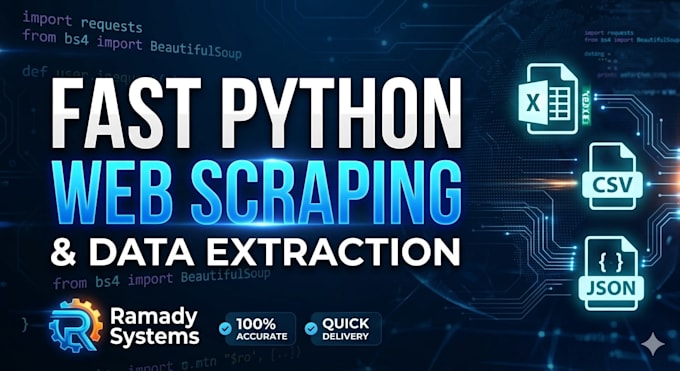 do python web scraping and data extraction from any website