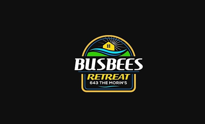 design intriguing bus bees retreat lake house logo