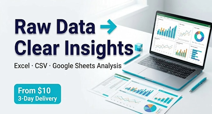 analyze your data in excel csv or google sheets with charts and insights