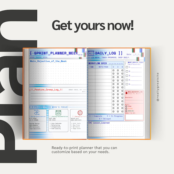 design custom minimalist printable planners and checklists