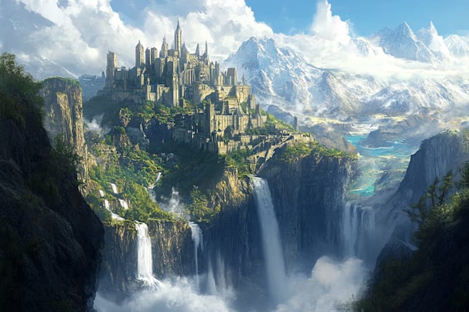 design stunning fantasy landscape