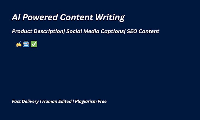 write ai powered SEO product descriptions and social media content