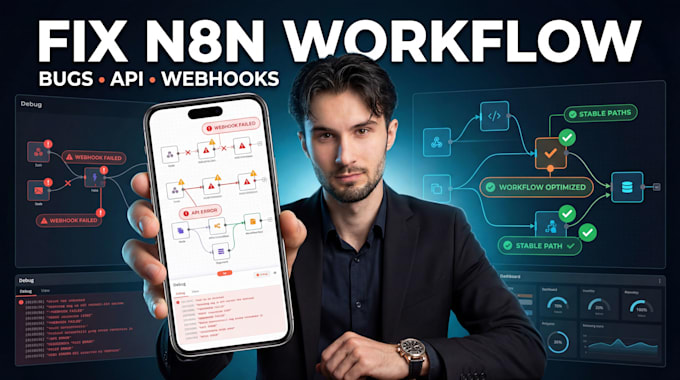 fix, debug, and optimize your n8n workflow automation