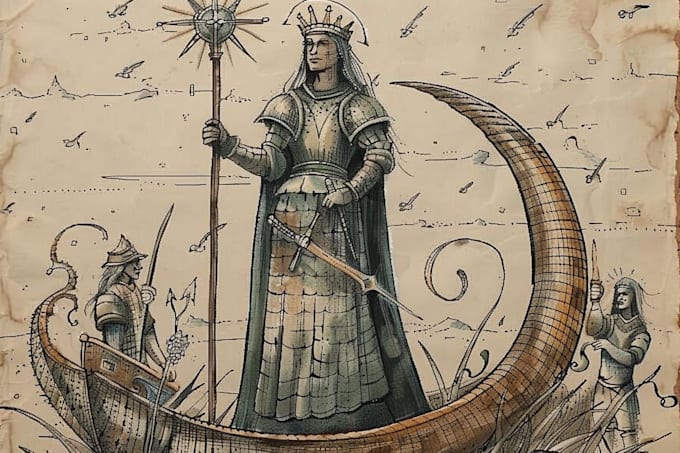 draw medieval illustration, art, miniatures