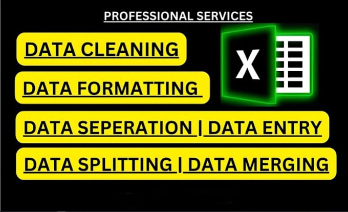 clean, format, merge, split excel data