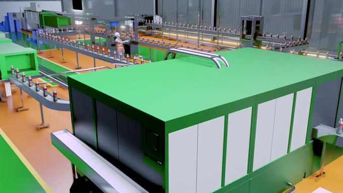 make cnc machine animation video and mechanical product explainer video