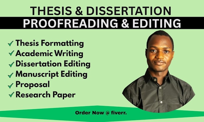 professionally edit and proofread your thesis