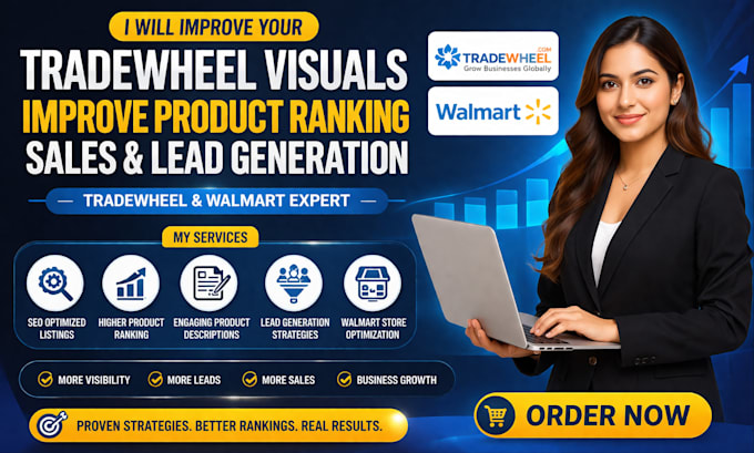 design tradewheel visuals improved product ranking sales lead generation walmart
