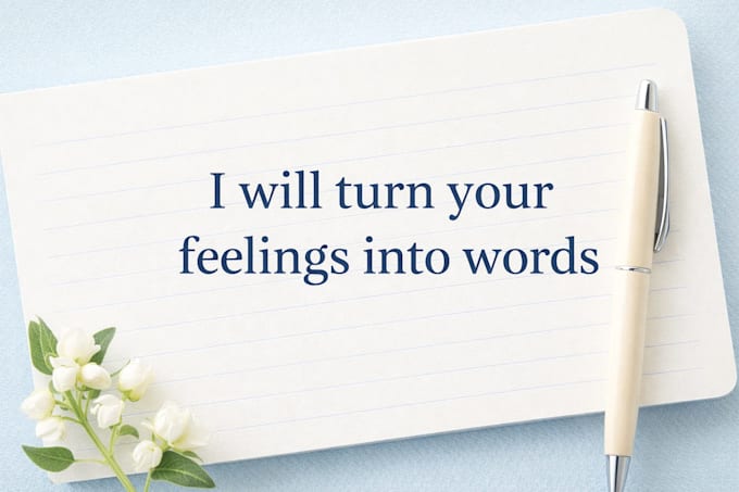 write emotional messages and letters for you