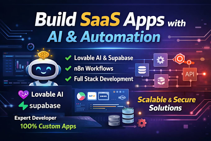 build saas web apps lovable ai, supabase, and n8n automation, lovable dev