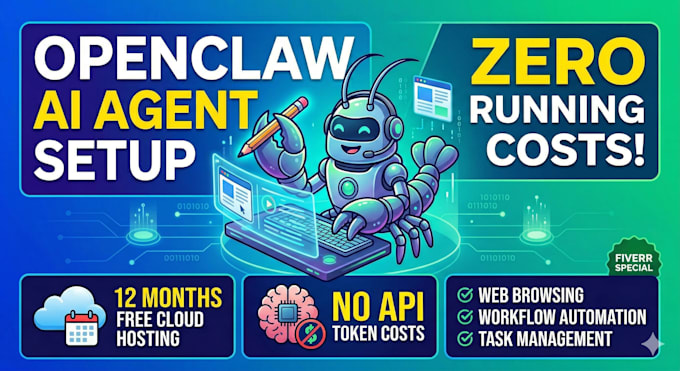 setup openclaw ai autonomous agent with 12 months free hosting