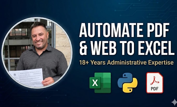 automate data extraction from PDF images or web to excel