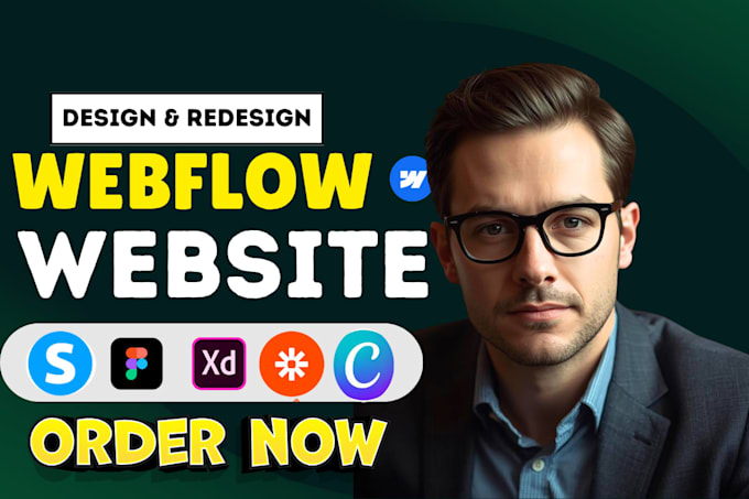 create a minimalstic webflow website top landing page as a webflow expert