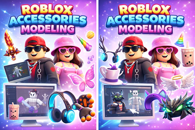 model hat, shoe, roblox ugc accessories