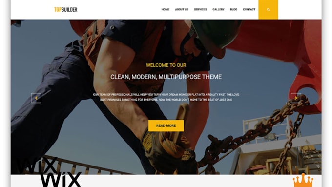 design wix construction supply website building materials website