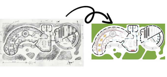 convert pdf, image or hand sketch to autocad 2d