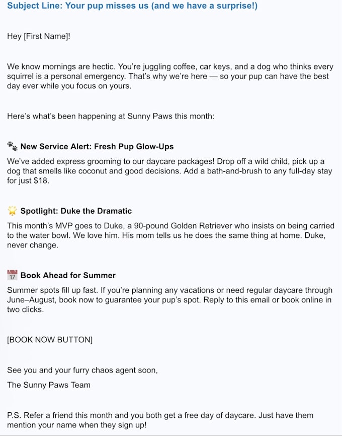 write an engaging copy for your pet business