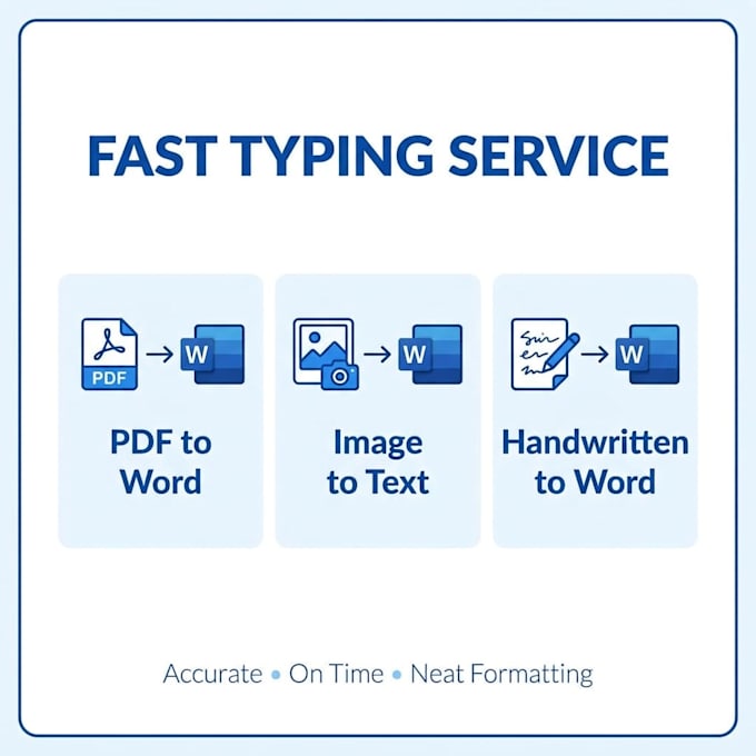 do fast and accurate typing from PDF, image or notes
