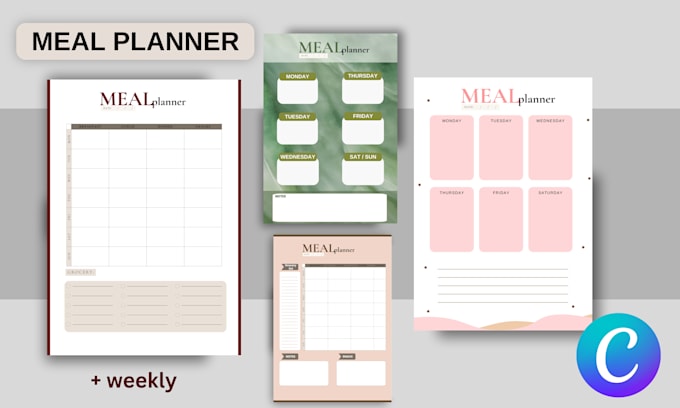 printable editable meal planner