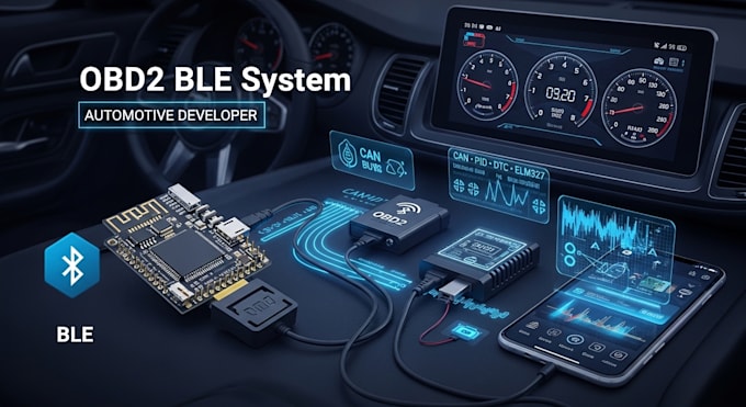 develop automotive obd2 ble system using elm327 can pid dtc