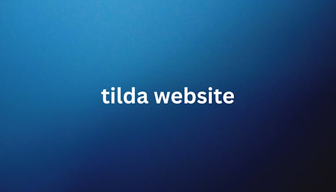 build, design and redesign tilda website