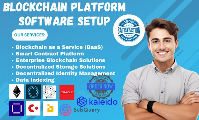 setup blockchain software via IBM kaleido blockstream corda subquery hyperledger