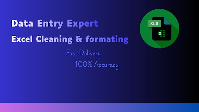 do accurate data entry, excel data cleaning and formatting