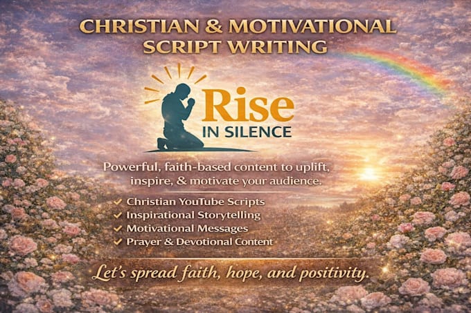 write powerful christian and motivational content or scripts