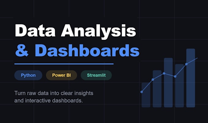 analyze your data and build a python or power bi dashboard