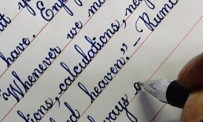handwrite beautiful notes and letters