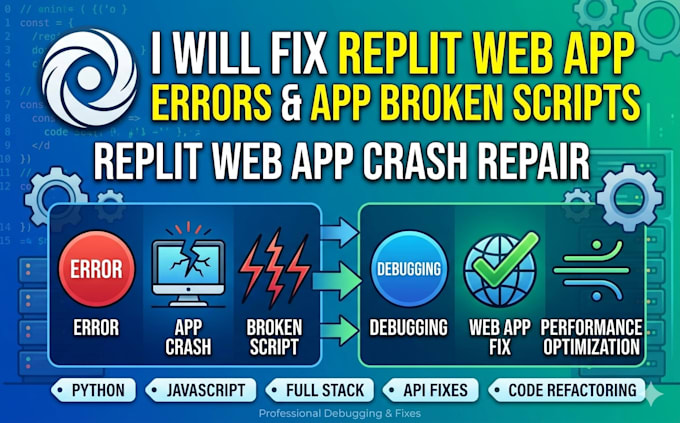 fix replit web app errors app broken script replit web app