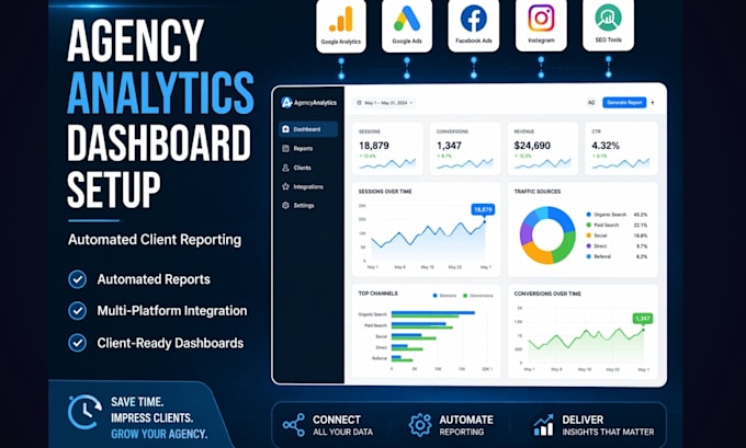 setup agency analytics dashboard and automate client reporting for your agency