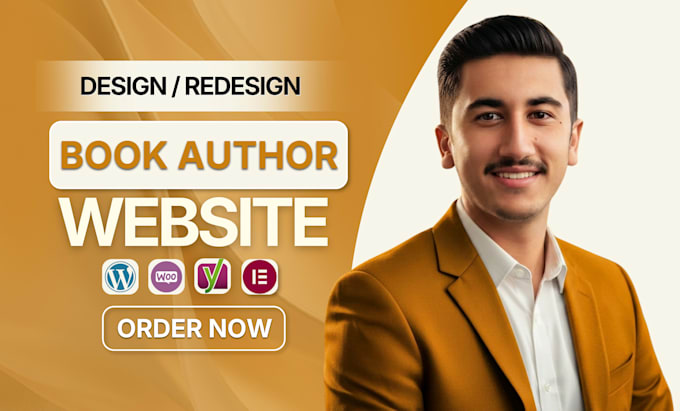 design modern book author website or ebook author website