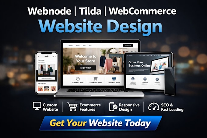 design modern webnode webcommerce tilda website for business growth