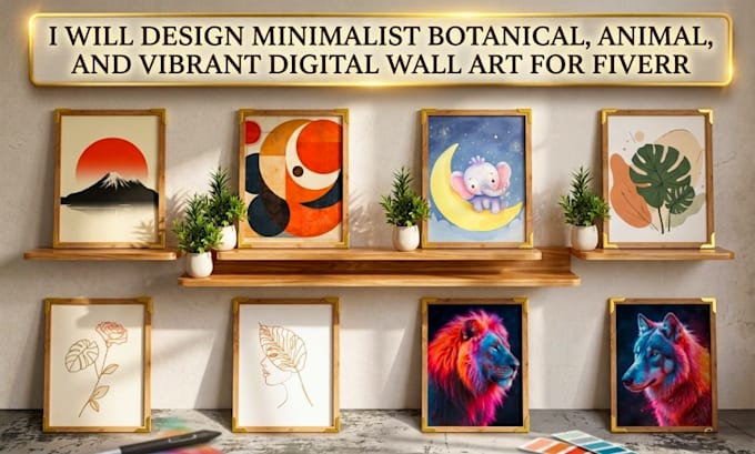 design modern minimalist digital wall art
